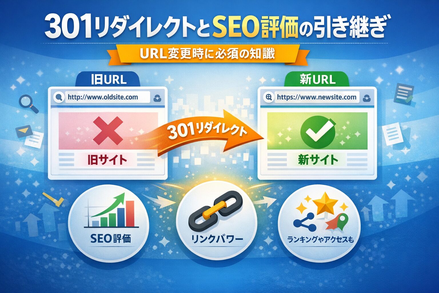 301リダイレクトとSEO評価の引き継ぎ完全ガイド｜URL変更時に検索順位を落とさない方法